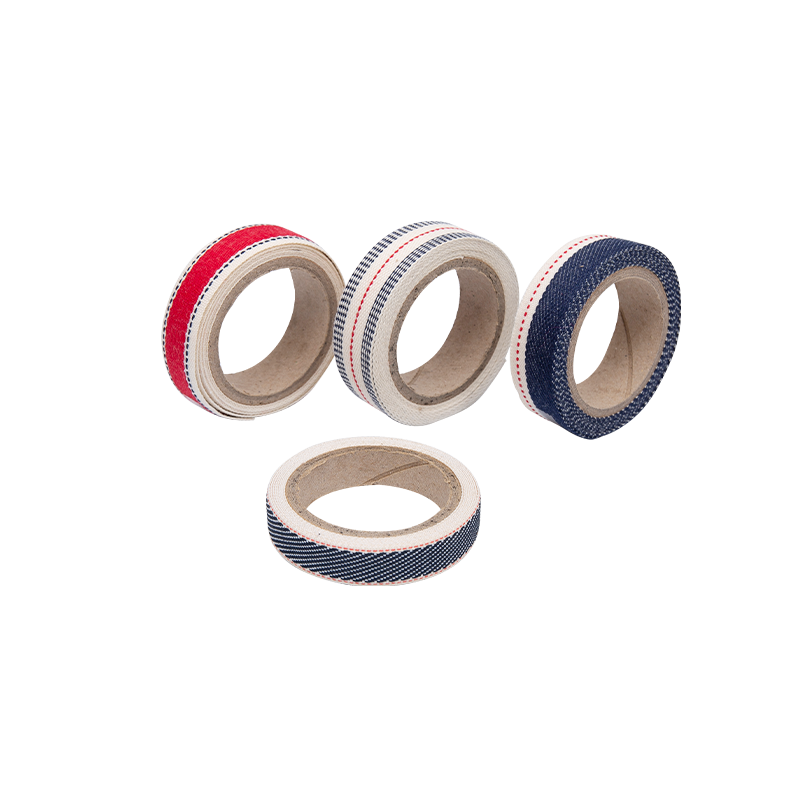 Farvet strimmel bomulds webbing